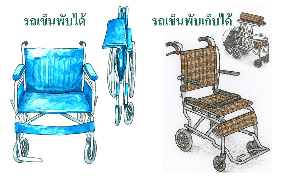 folding wheelchair foldable wheelchair รถเข็นคนไข้พับได้ รถเข็นคนไข้พับเก็บได้