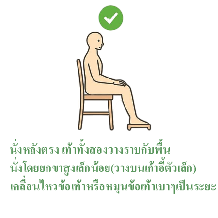 correct sitting 450x450 ยืน นั่งอย่างไรห่างไกลเส้นเลือดขอด
